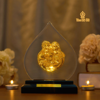 The Holy Family 24K Gold-Plated Crystal Display