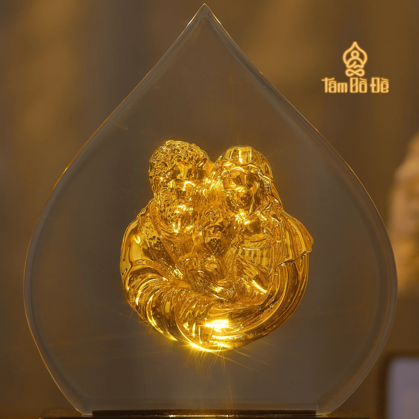 The Holy Family 24K Gold-Plated Crystal Display