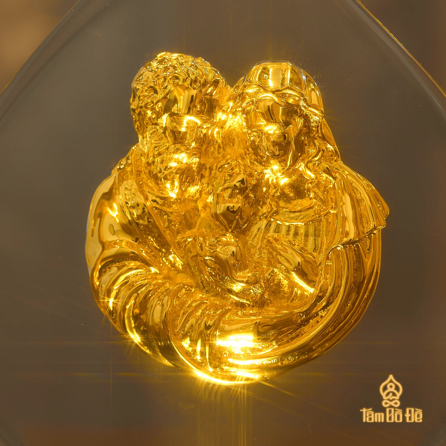 The Holy Family 24K Gold-Plated Crystal Display