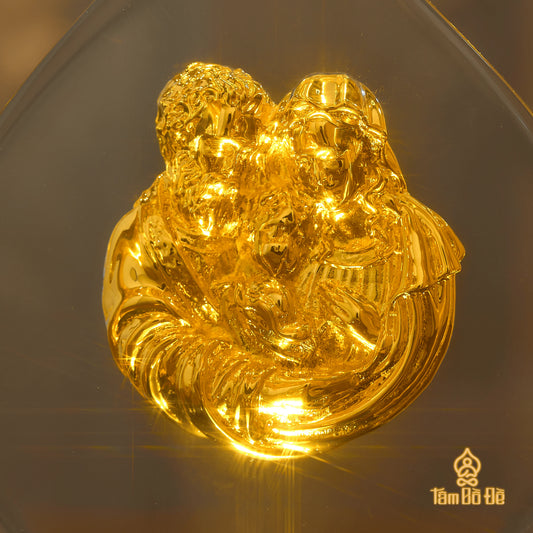 The Holy Family 24K Gold-Plated Crystal Display