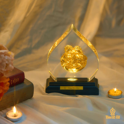 The Holy Family 24K Gold-Plated Crystal Display