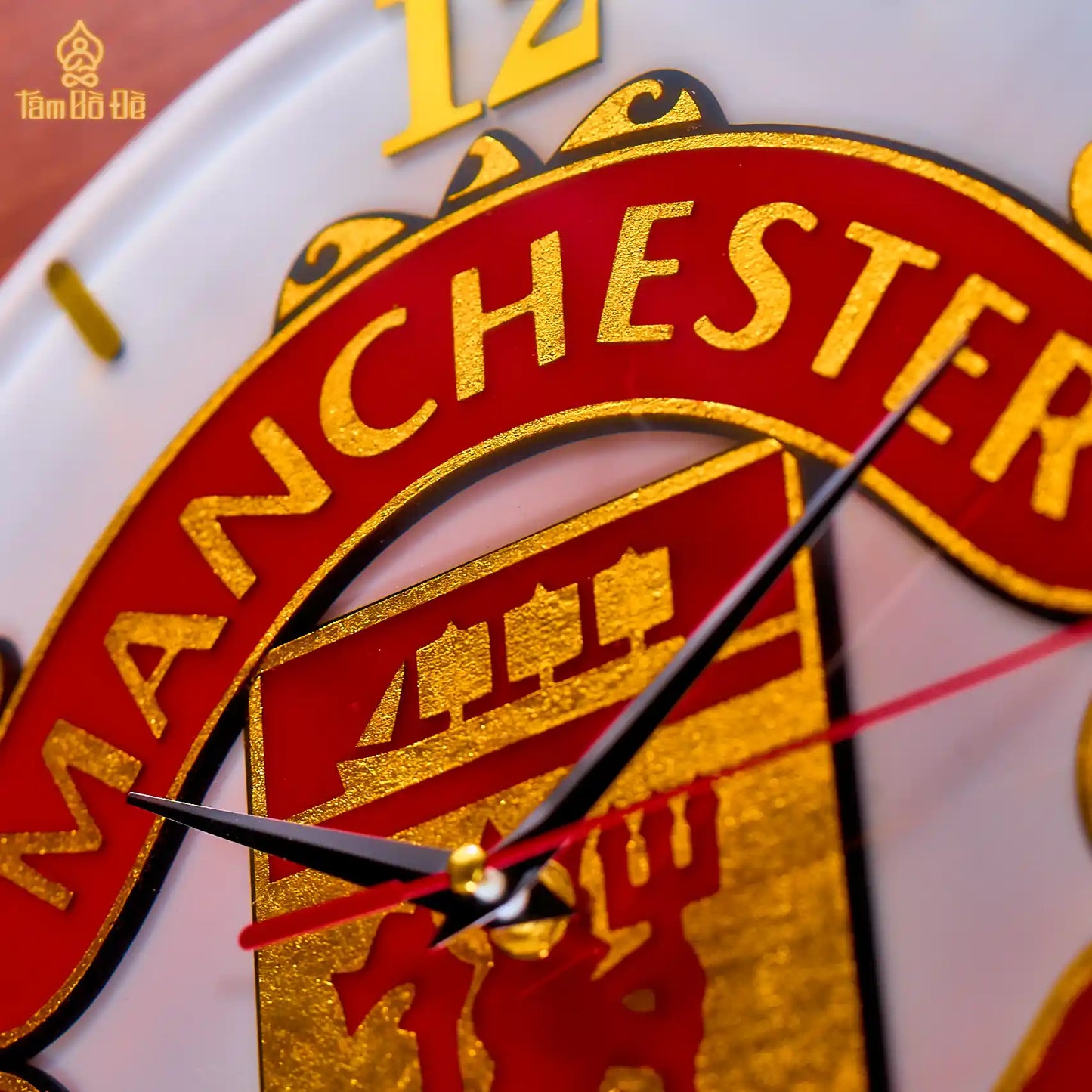 Manchester United Gold-Plated Wall Clock