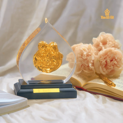 The Holy Family 24K Gold-Plated Crystal Display